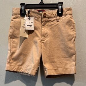 NWT New UNTUCKit Boys Kids Beige Khaki Flat Front Shorts Church Preppy School
